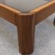 Modernist coffee table in elm and smoked glass, Italy circa 1970.