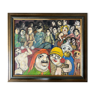The Circus oil on canvas by Grand A
