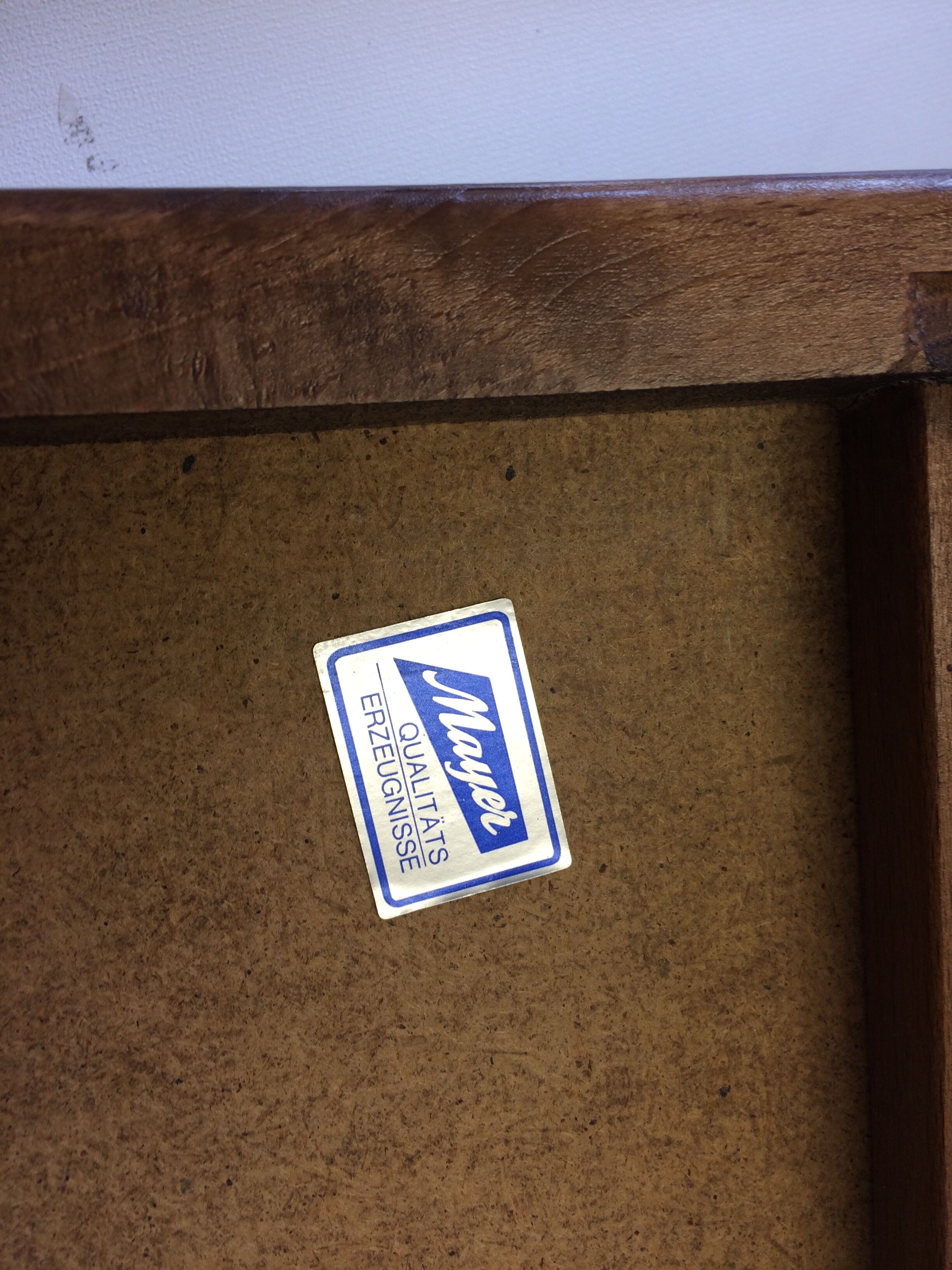 Rest feet in medium wood and leather "Mayer"