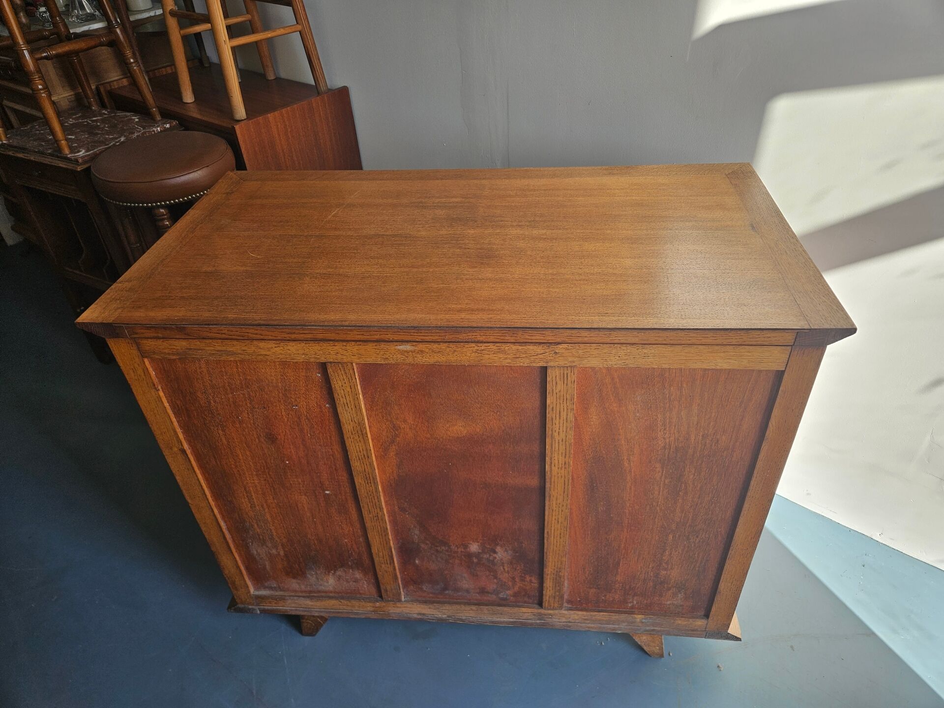 Antique wooden commode in Scandinavian style