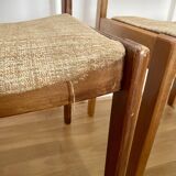 Lot of 6 vintage style Baumann wooden textile chairs.