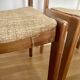 Lot of 6 vintage style Baumann wooden textile chairs.