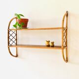 Rattan wall shelf 80x60cm