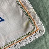 Embroidered table path