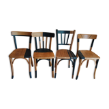Mismatched bistro chairs