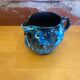 Old pichet cyclope charles cart ceramic fat lava blue + black vintage