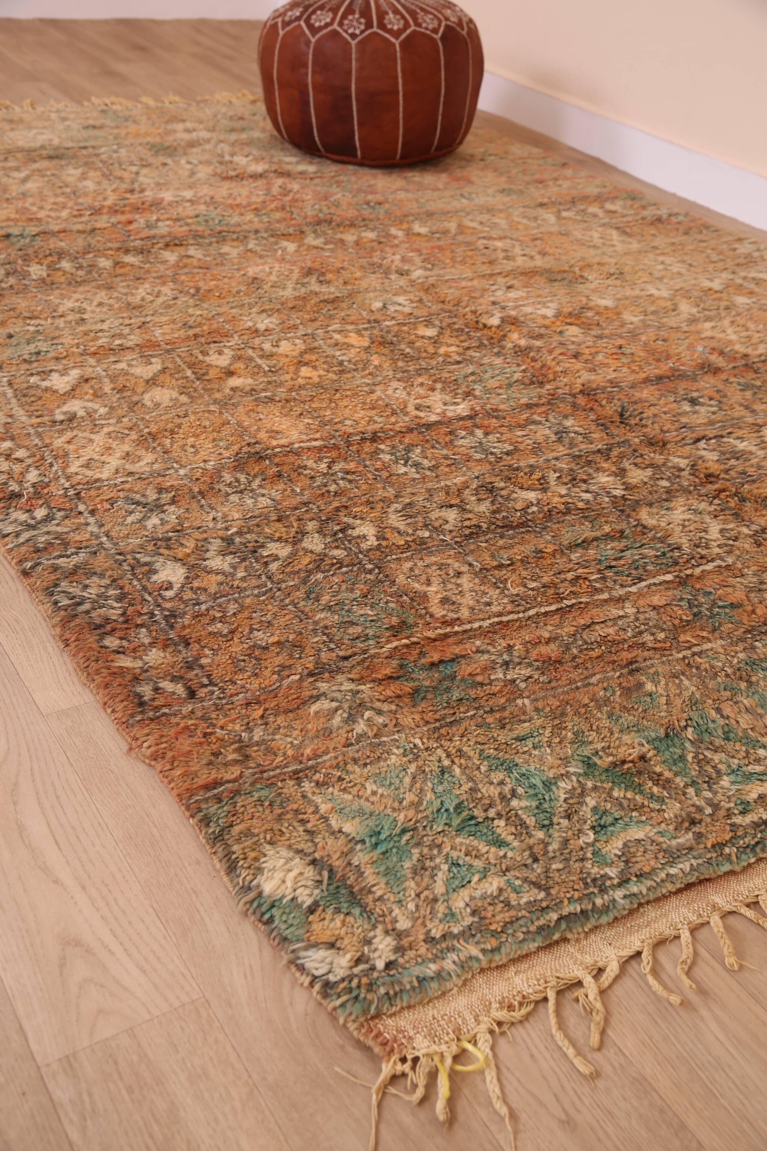 Peach Vintage Moroccan Rug 178 x 264 cm, Berber Wool Rug, Handmade Boho Rug
