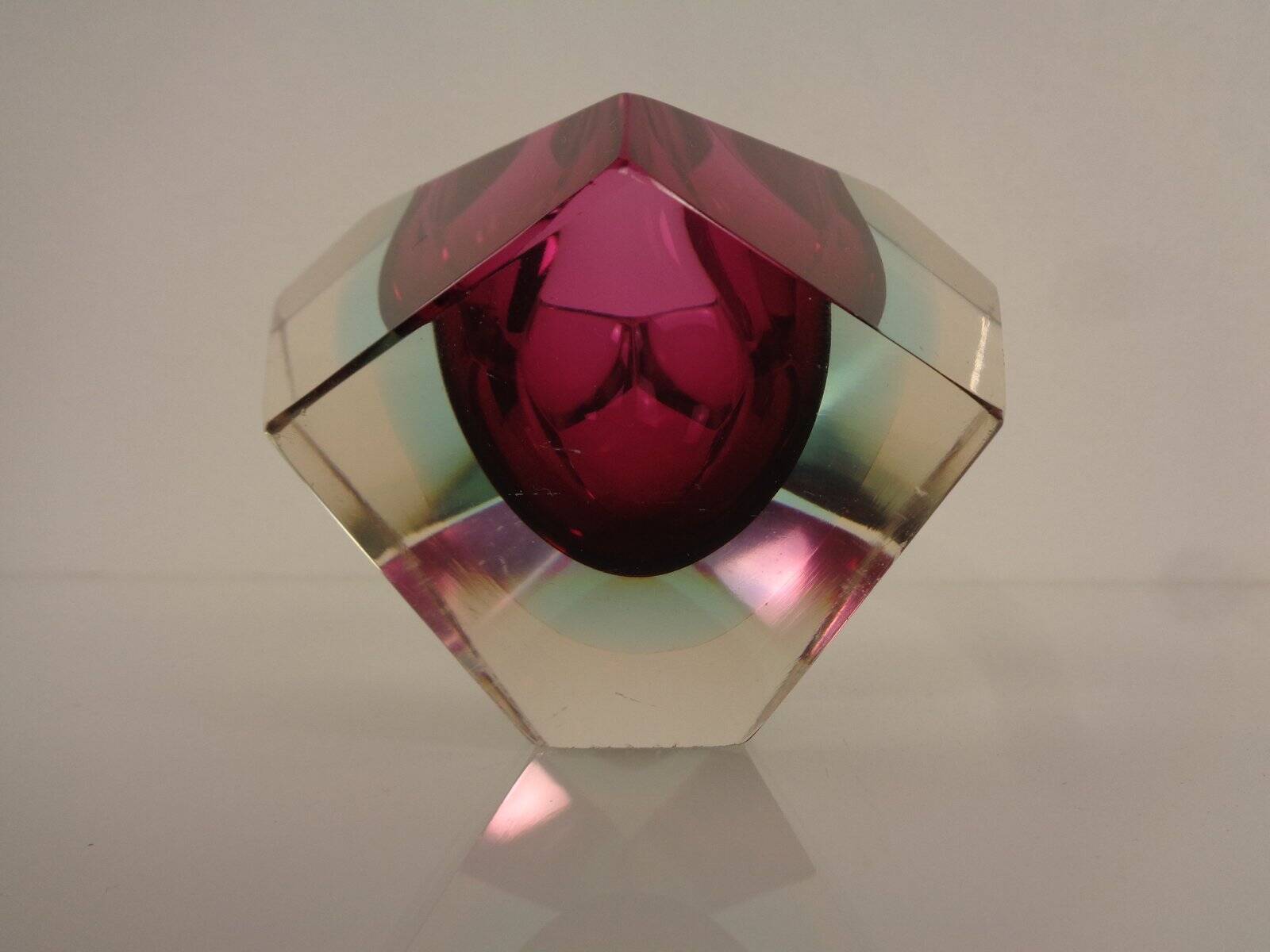 Italian Sommerso Murano Glass Ashtray by Flavio Poli, 1960s