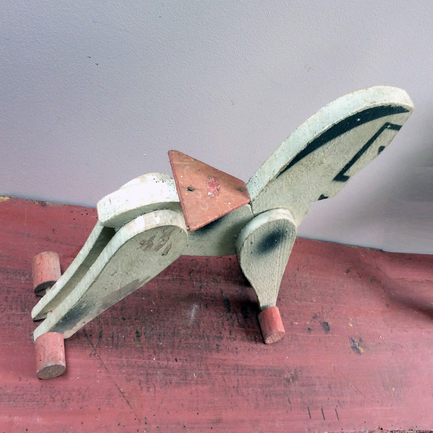 Toy horse on wheels 50's