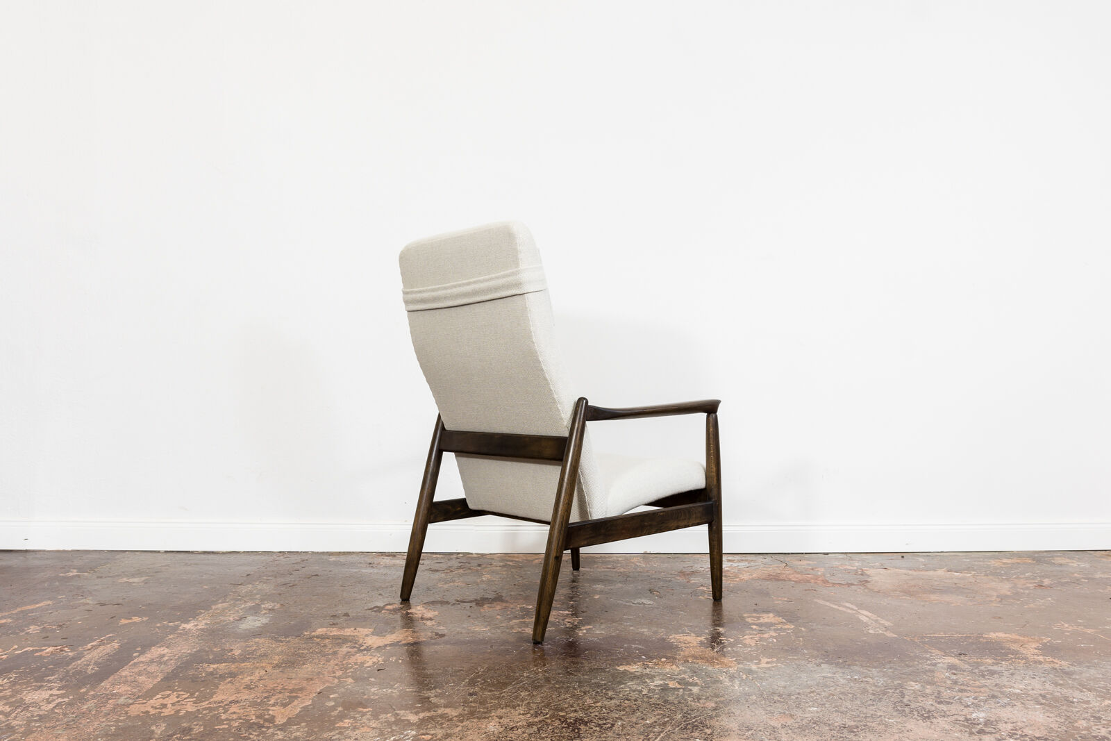 Fauteuil GFM de style mid-century par E. Homa en tissu Kvadrat, années 1960