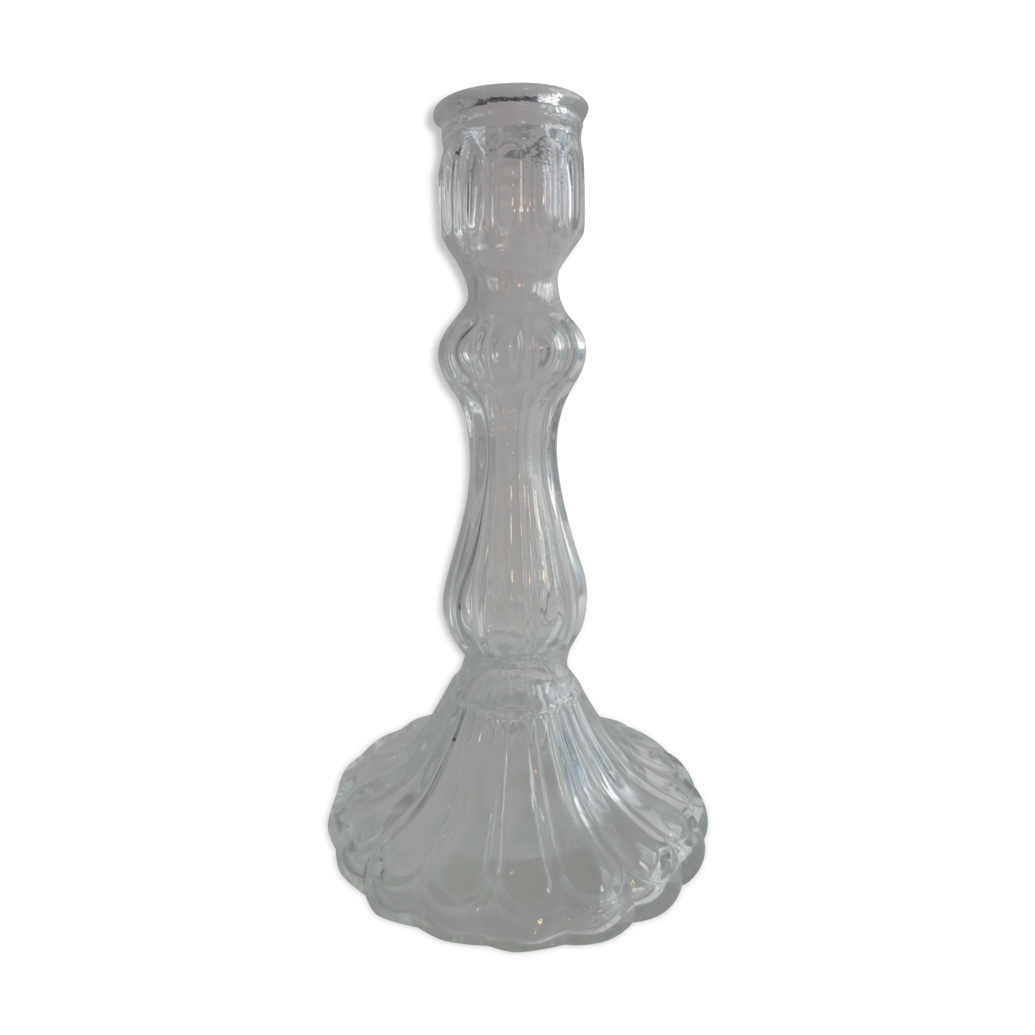 Glass candlestick