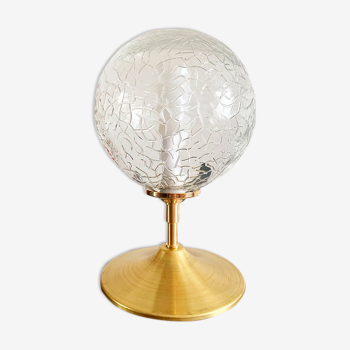 Old glass globe table lamp