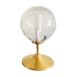 Old glass globe table lamp