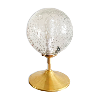Old glass globe table lamp