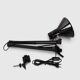 Black articulated architect lamp Mathias SA, industrial style – 1980s