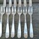 Set of 12 Christofle silver dessert forks
