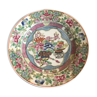 Porcelain plate from canton of china floral decoration 23 cm