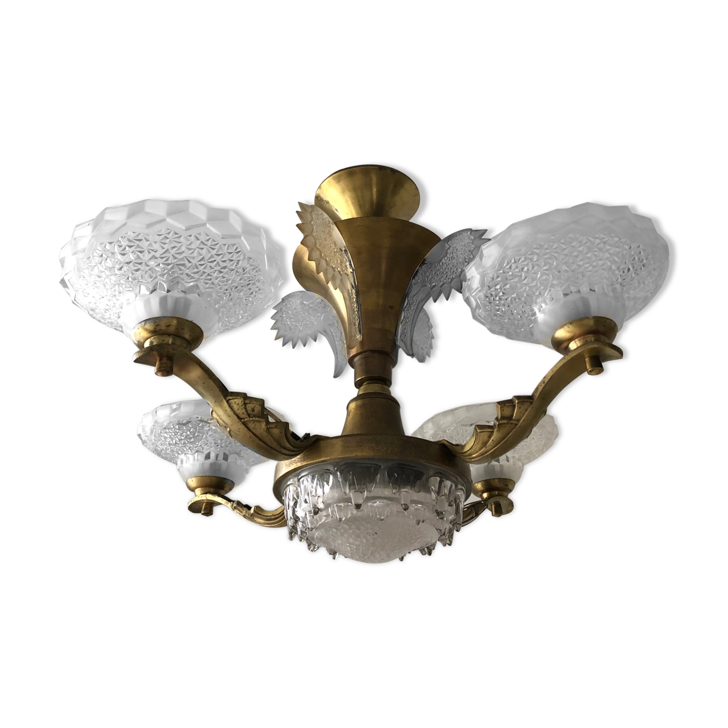 Parisian brasserie chandelier maison Ezan 1930