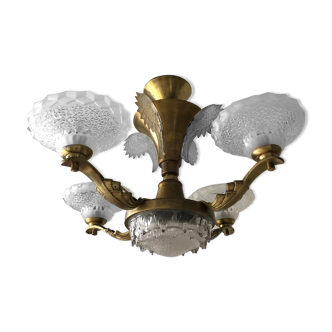 Parisian brasserie chandelier maison Ezan 1930