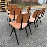 Set of 6 Galvanitas S16 chairs.