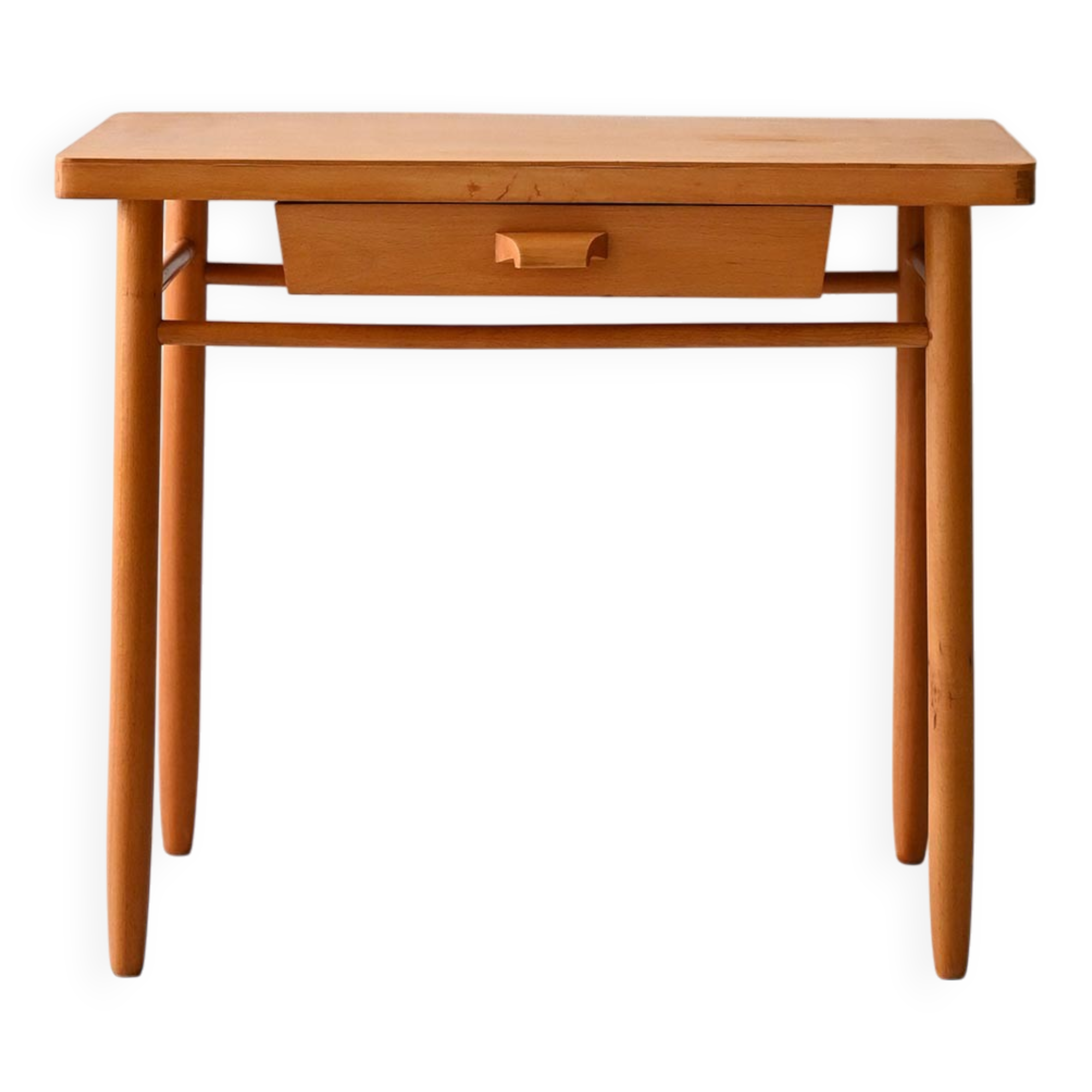 1960s Scandinavian Beechwood Bedside Table