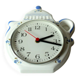 Ceramic kitchen clock with Junghans Quartz Movement, vintage from the 80s