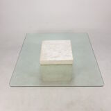 Italian Travertine Coffee Table, 1980s