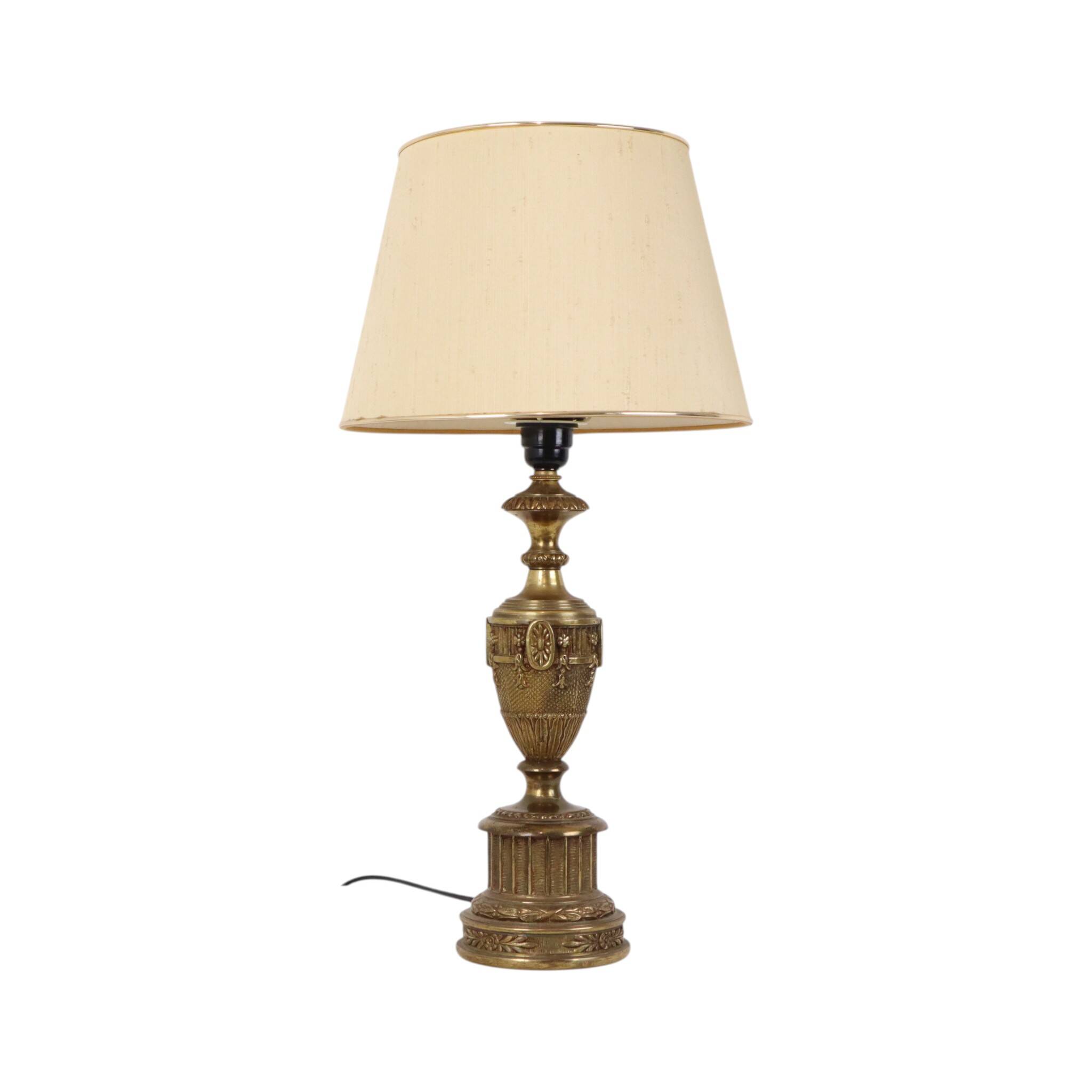 Large Brass Table Lamp Classic French Empire Style