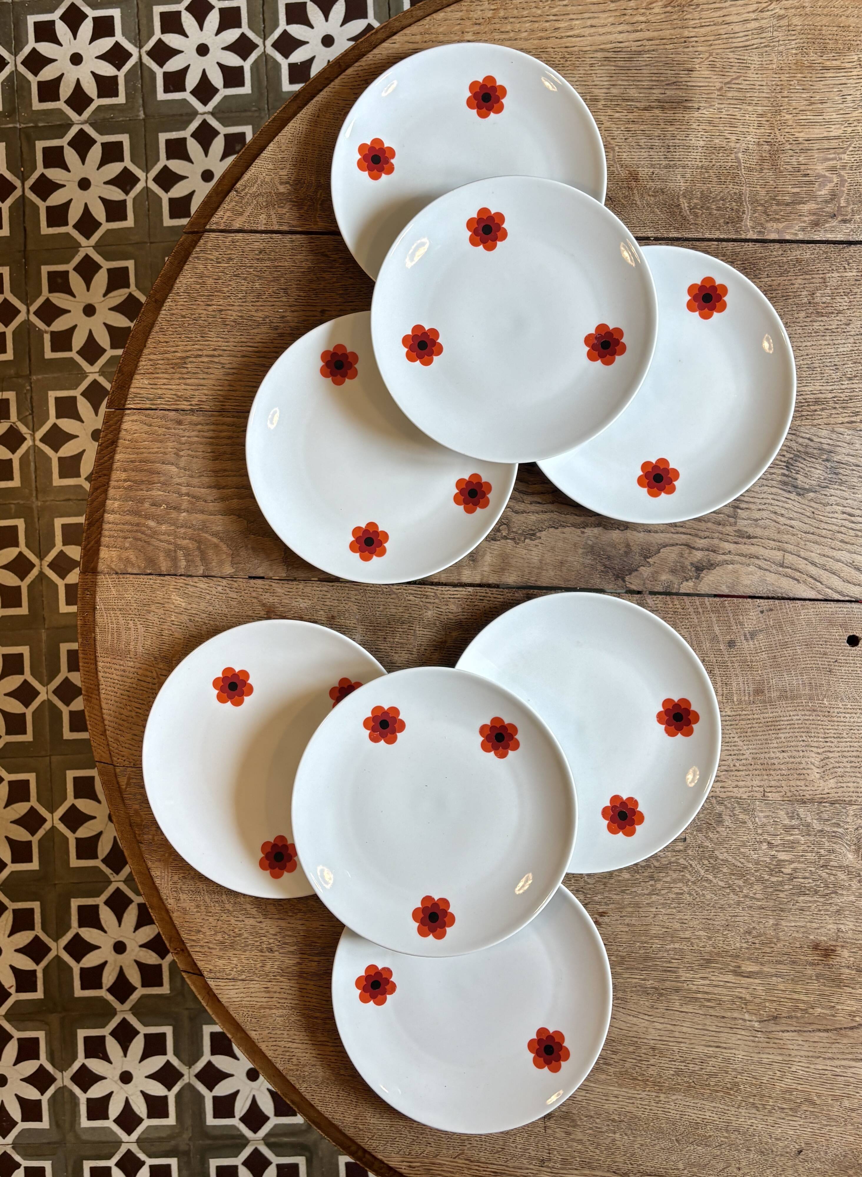 Set of 8 vintage dinner plates, Scherzer Bavaria