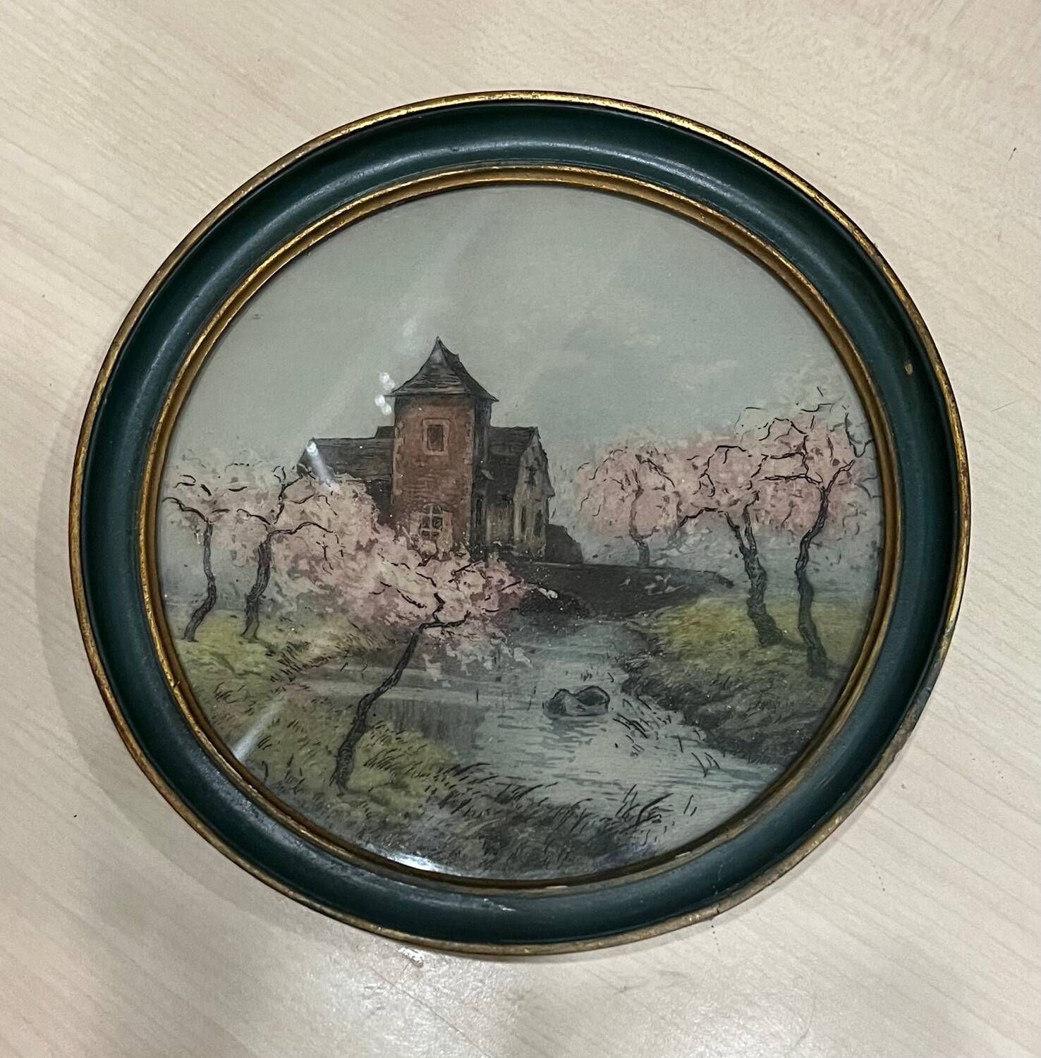 Old painting: framed watercolor