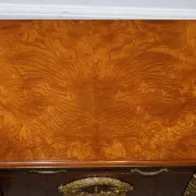 Empire Style Nightstands in Golden Walnut Burl, Set of 2