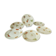 6 dessert plate in faience decor legumes 4 seasons moulin des loups n°1