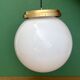 Suspension globe vintage XL en opaline blanche