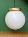Vintage XL suspension globe in white opaline