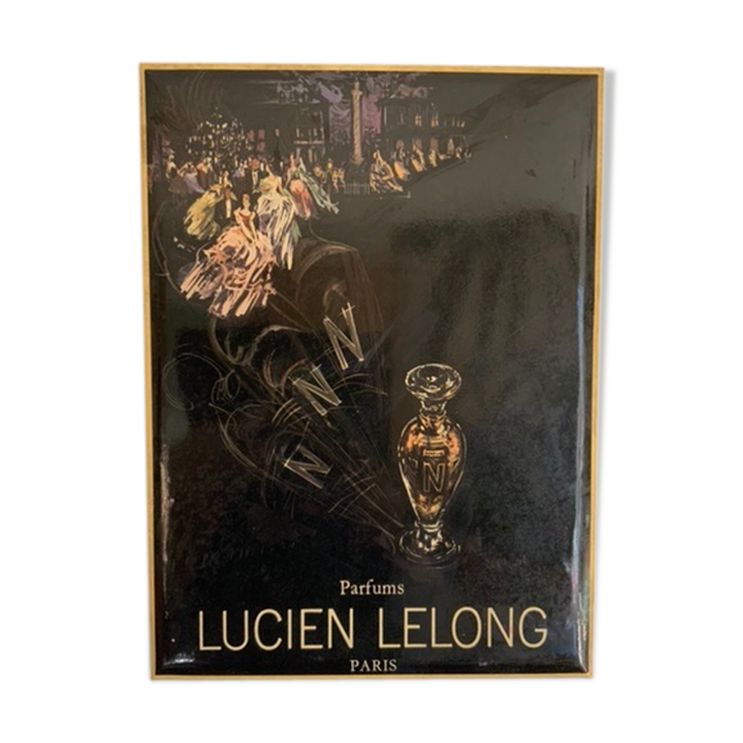 Original advertisement Lucien lelong plasticized iron plate, perfume N