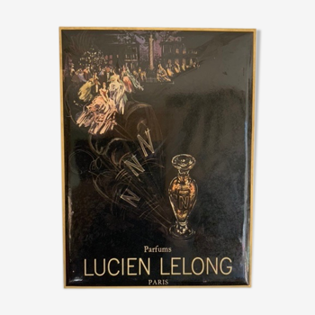 Publicité Lucien lelong plaque de fer plastifiée parfum N