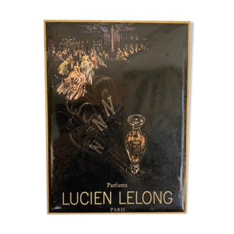 Publicité Lucien lelong plaque de fer plastifiée parfum N
