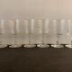 6 glasses on foot in engraved and blown crystal, height 12.5 cm