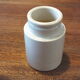 Old creamy white ceramic mustard pot