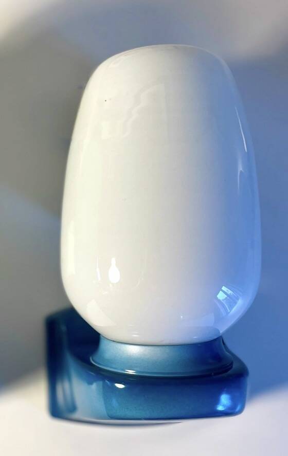 Vintage blue Tovi wall light Mid Century Modern/Space Age opaline scandi