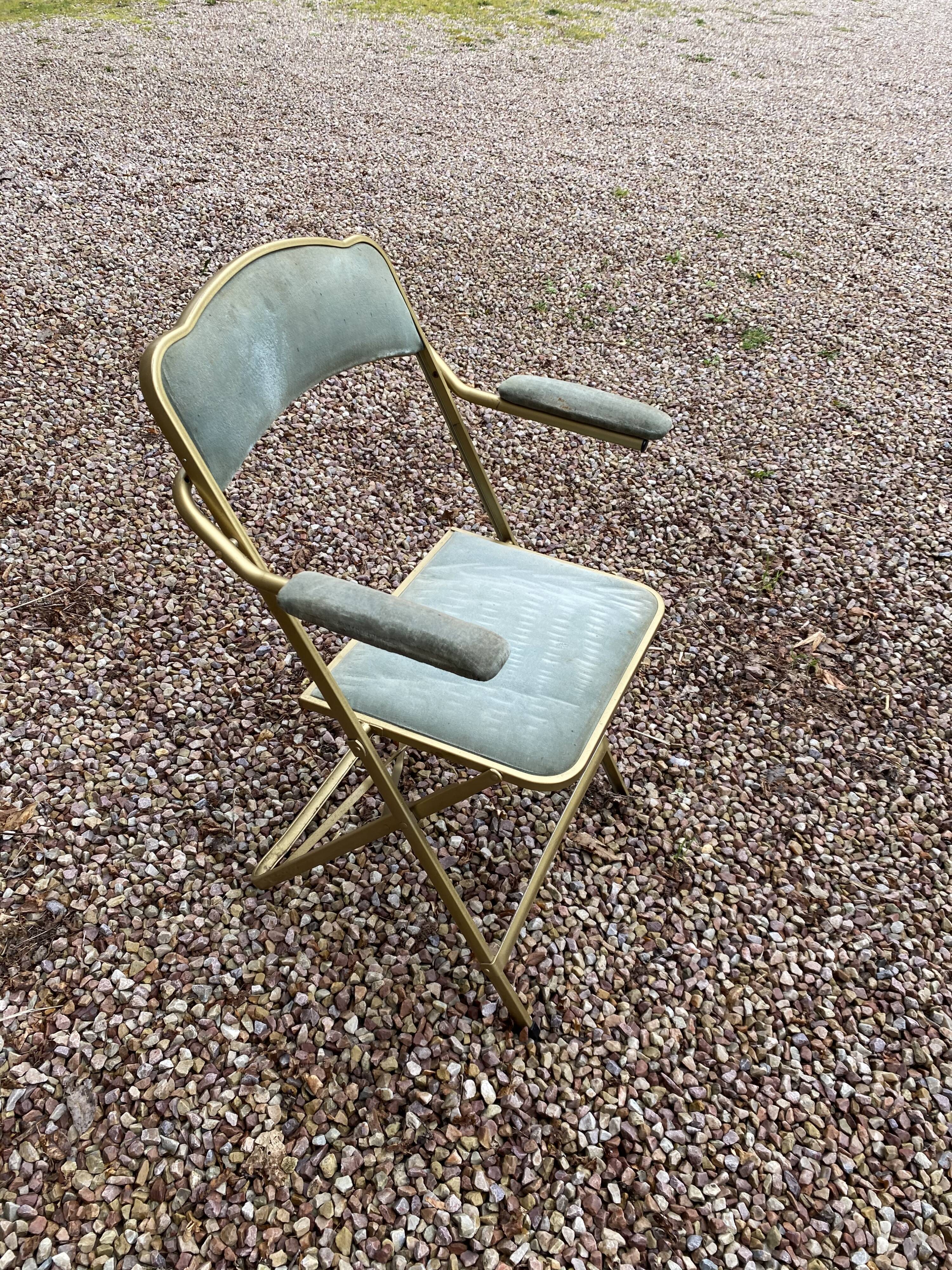 Metal folding chair