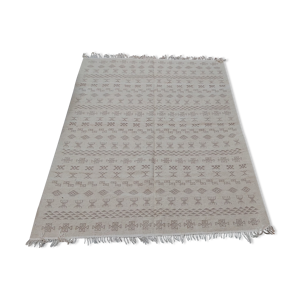Tapis berbère blanc - motifs 200x150cm