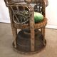 Peacock Emmanuelle high wing back wicker throne armchair
