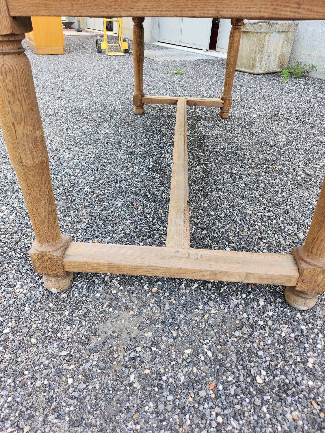 19th century farmhouse table in raw oak