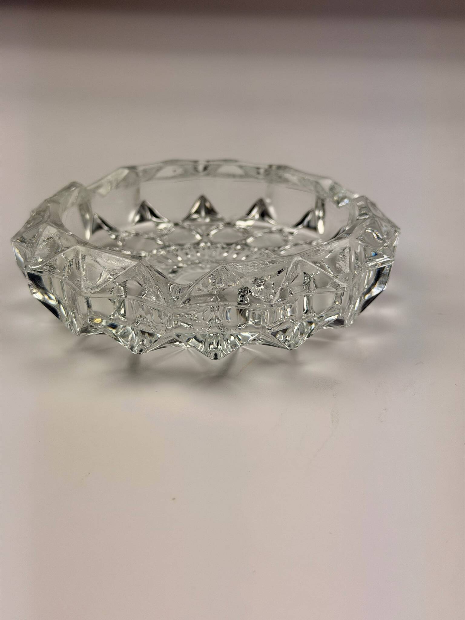 Vintage pressed glass ashtray