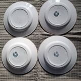 Ste Amandinoise Louis XV iron earth blue green dinner plates