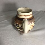 Old Quimper ceramic beige vintage ceramic jug
