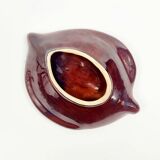 Mid Century Modern Glazed Ceramic Bowl/Catchall from Vallauris, France, 1960s/1970s