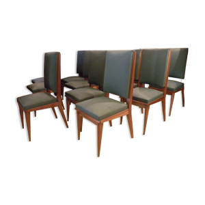 Série de 12 chaises en acajou