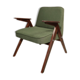 Scandinavian armchair in green velvet